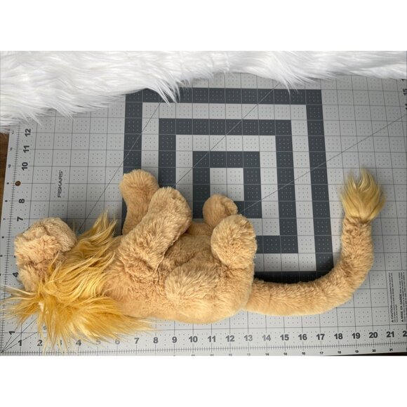 Jellycat Leonardo Lion Tan Brown Long Tail Soft Plush Stuffed Animal Toy 10in - Picture 4 of 6